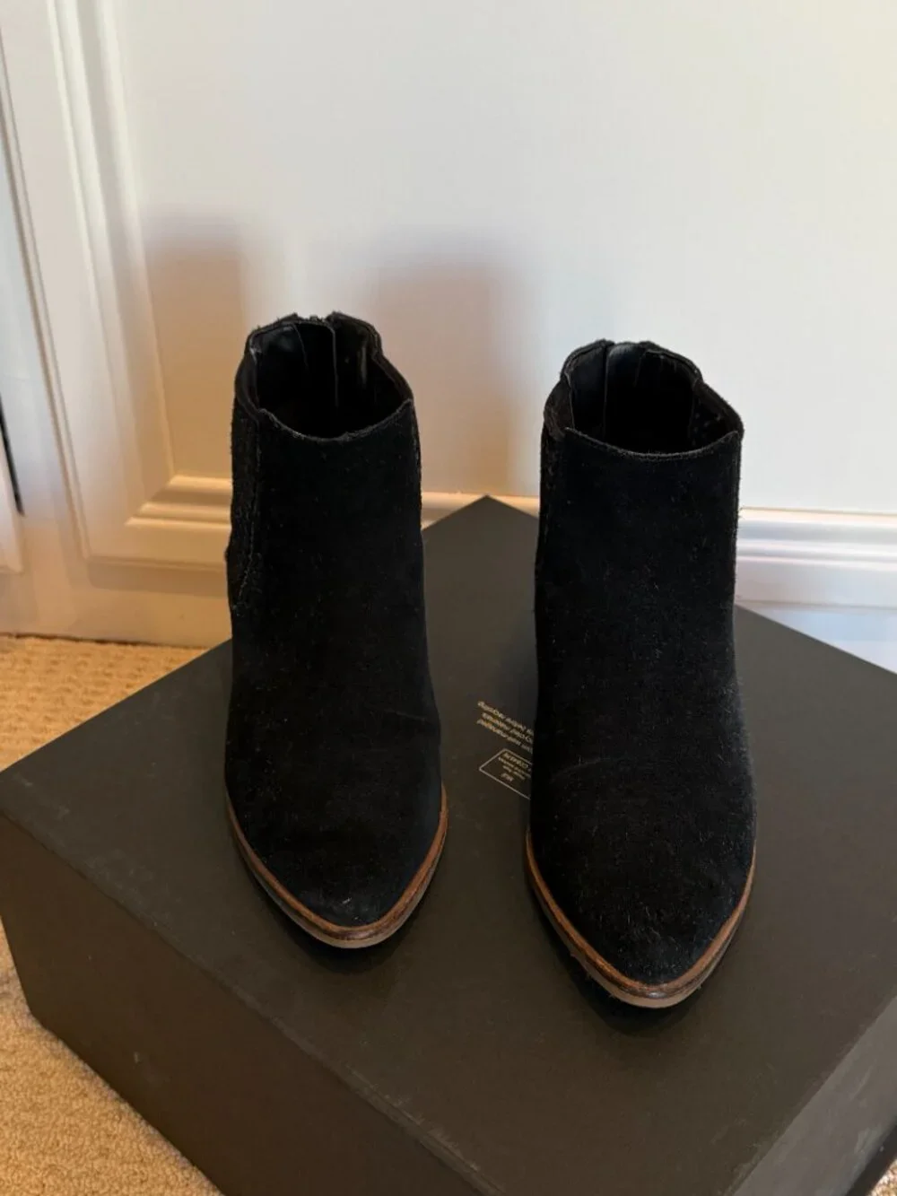Cole Haan black suede booties - great condition